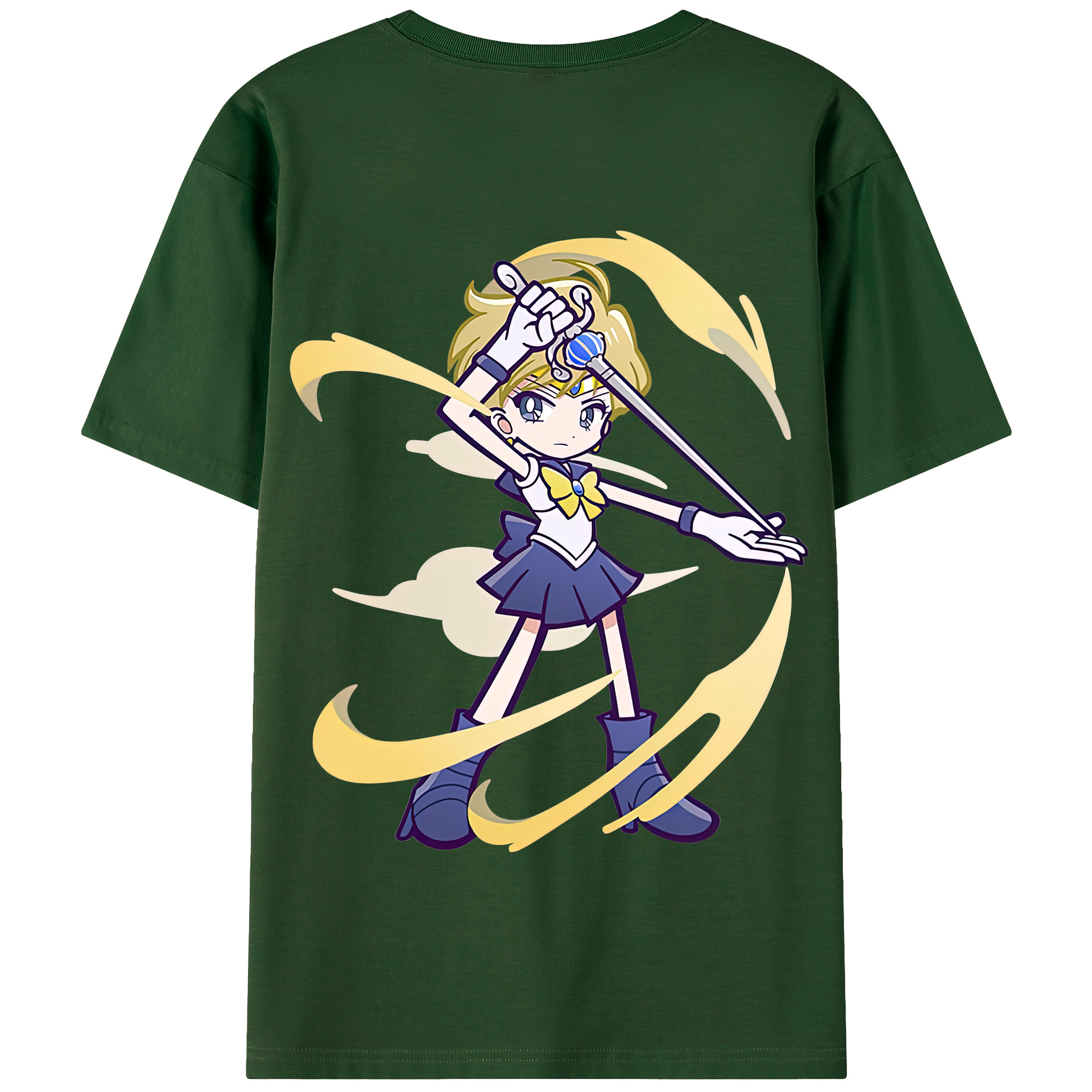 （画像用） 美少女戦士セーラームーン 天王はるか Sailor Moon Tenoh Haruka 綿100％半袖Tシャツ（背面プリント）
